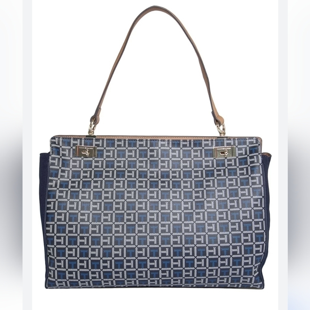Tommy Hilfiger Women's TH Signature Print Tote Handbag